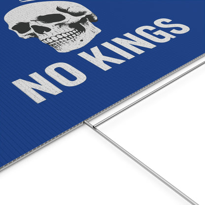 Blue Yard Sign - 'No Kings' Design