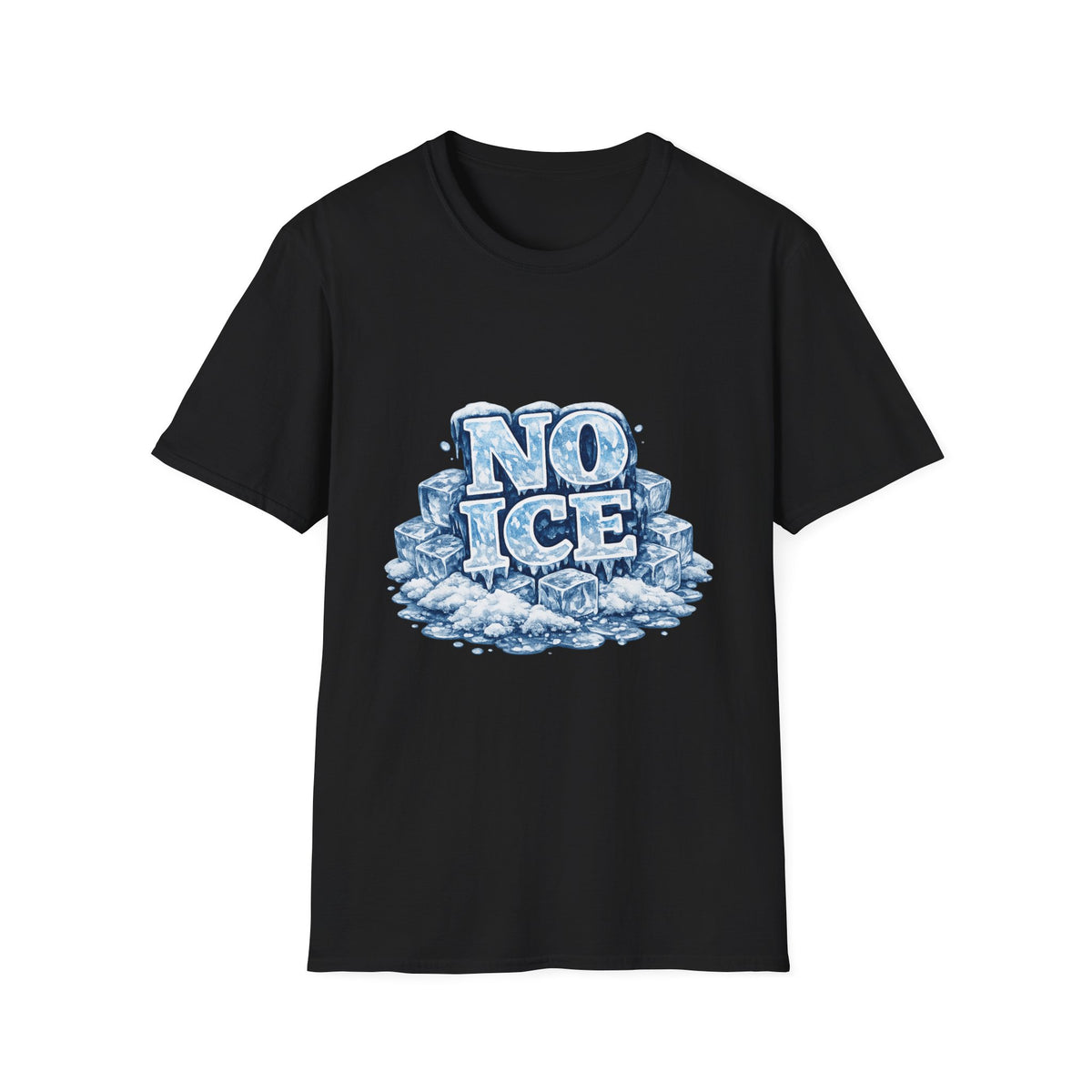 No ICE Graphic T-Shirt — Icy Block Letter Tee