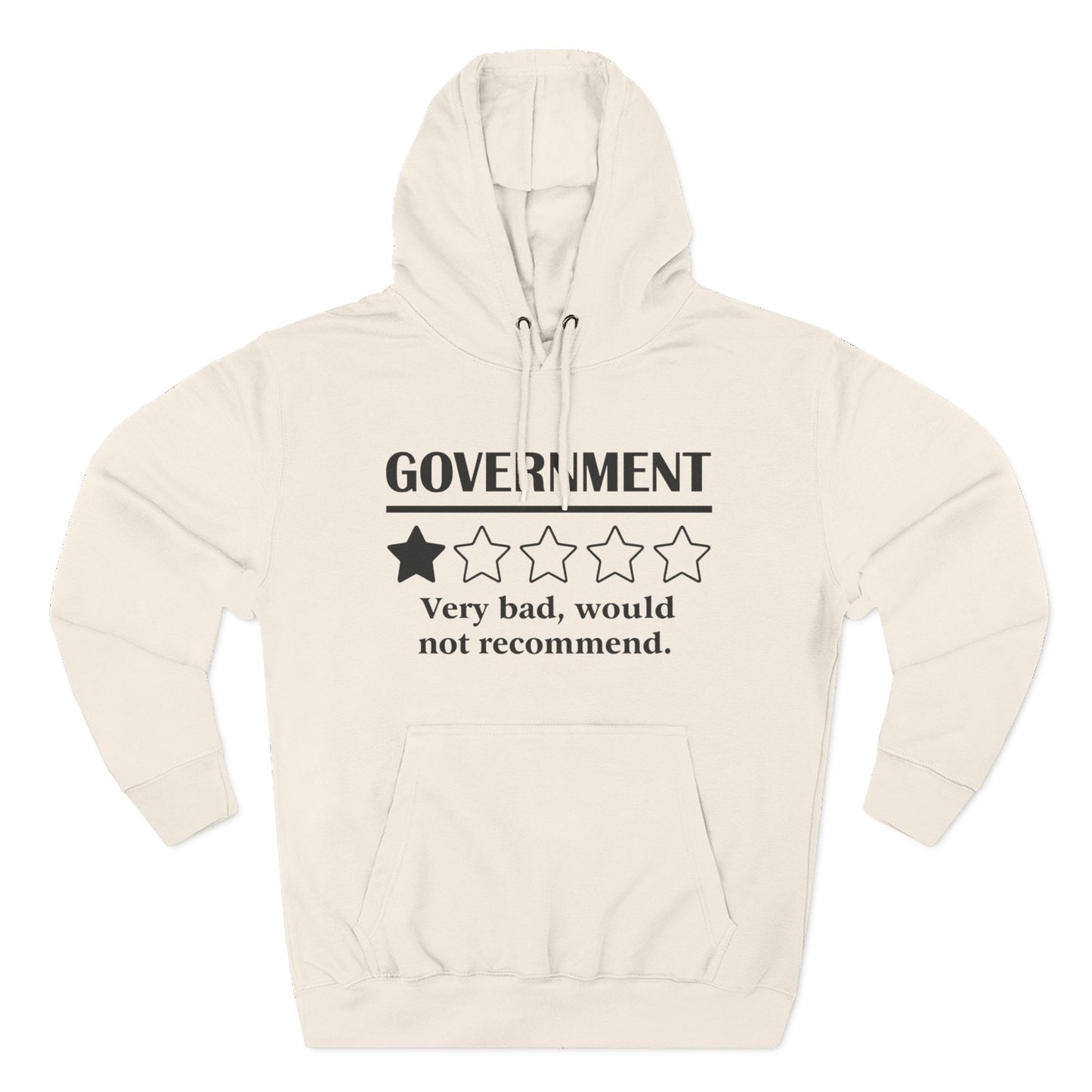 Fleece Hoodie with 1/5 Stars Would Not Recommend Design