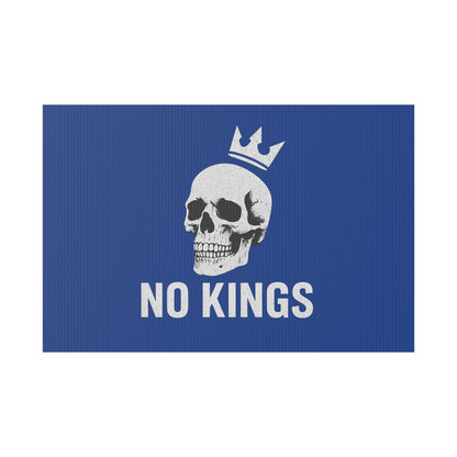 Blue Yard Sign - 'No Kings' Design