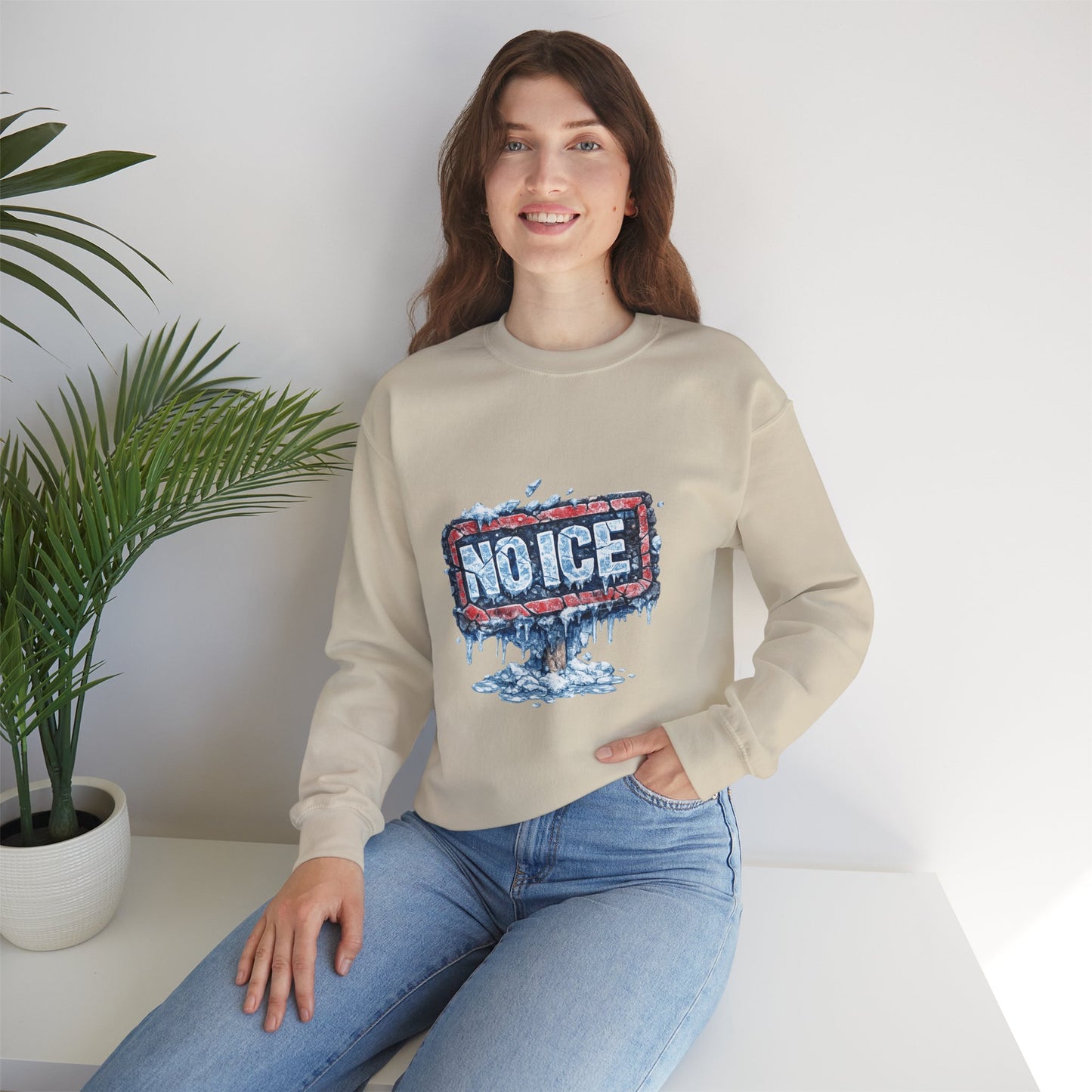 "NO ICE" Icy Graffiti Design Sweatshirt