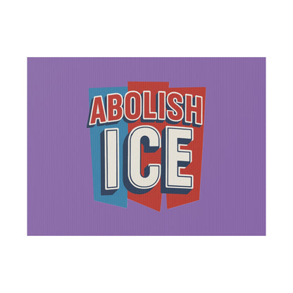 Light Purple Abolish ICE Yard Sign