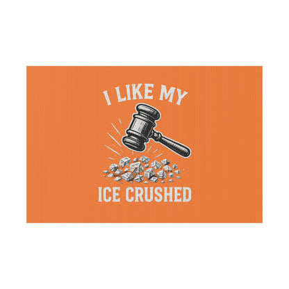 Orange Crushed ICE Protest Yard Sign