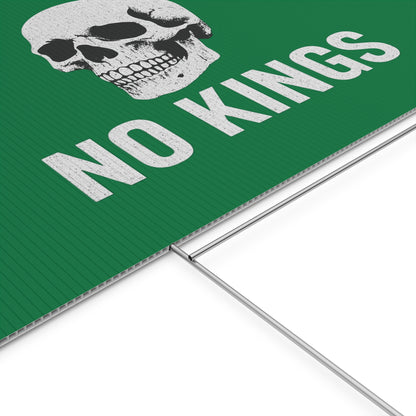 Dark Green Yard Sign - 'No Kings' Design