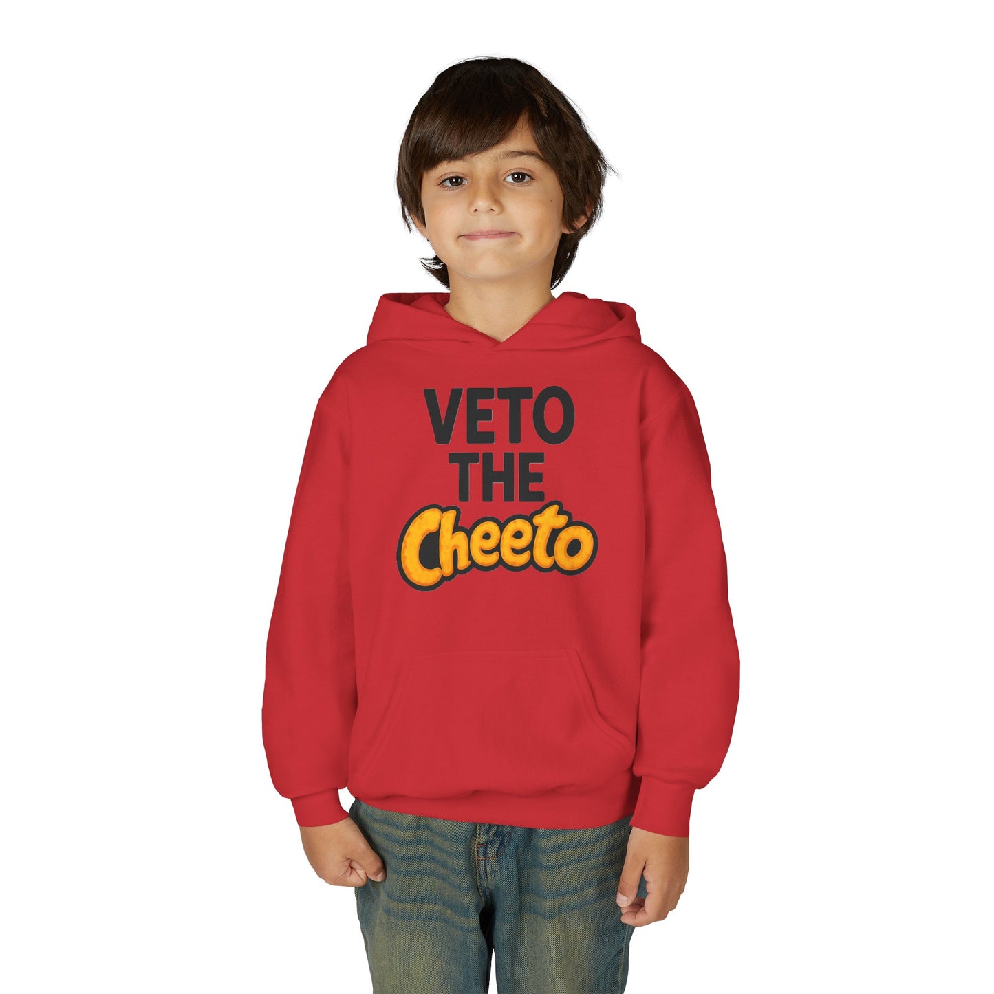 Veto the Cheeto Youth Hoodie – Tiny but Defiant