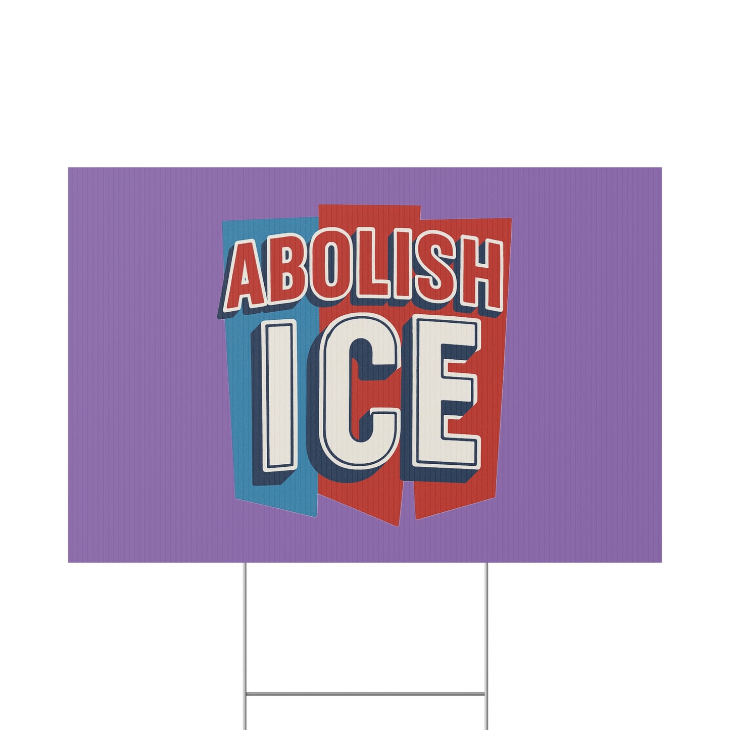 Light Purple Abolish ICE Yard Sign