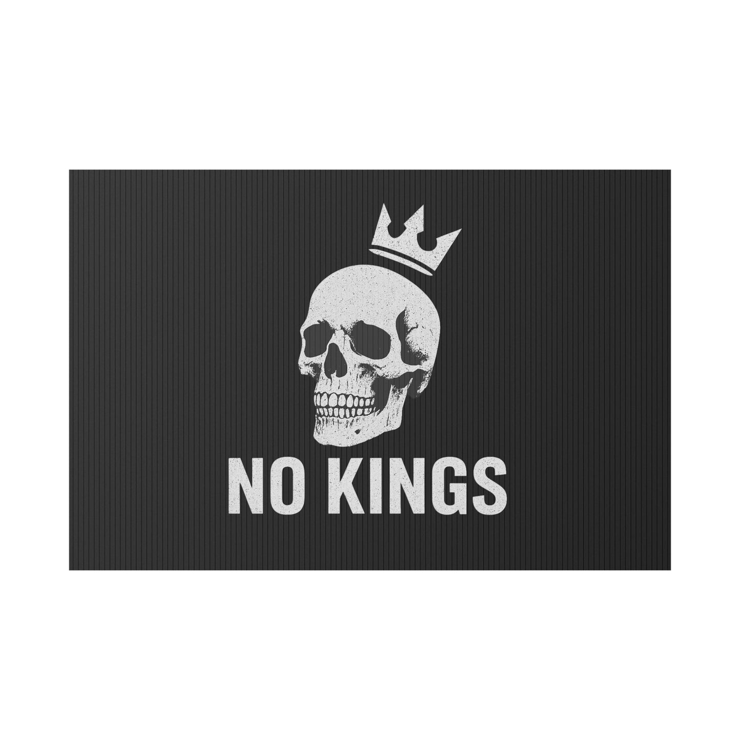 Black Yard Sign - 'No Kings' Design