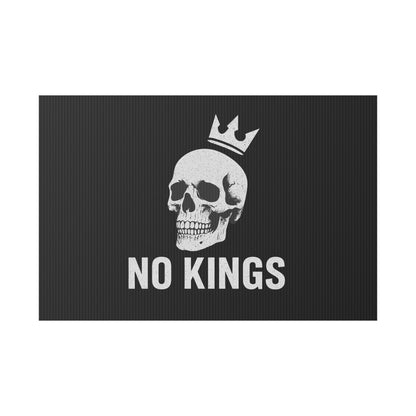 Black Yard Sign - 'No Kings' Design