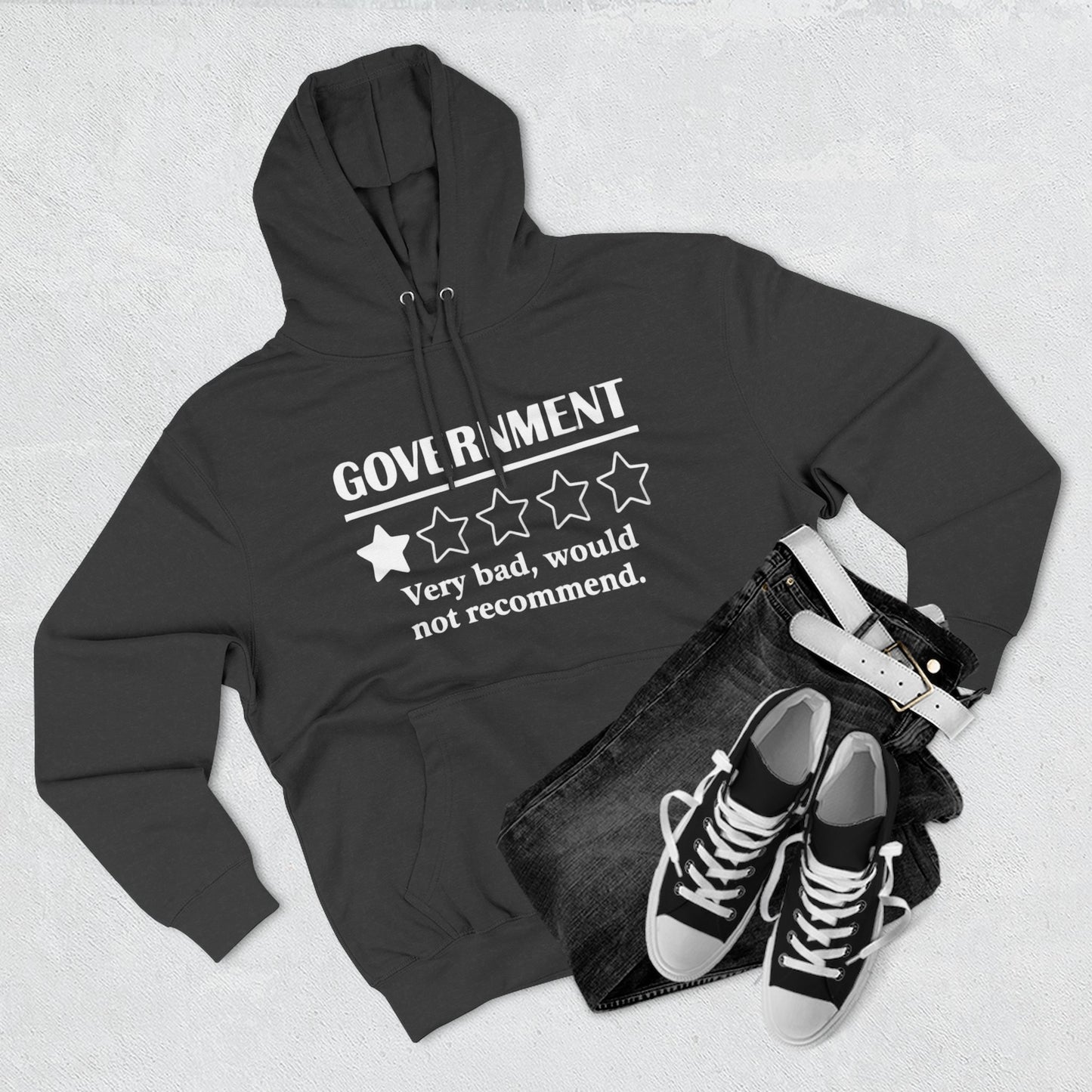 Fleece Hoodie with 1/5 Stars Would Not Recommend Design