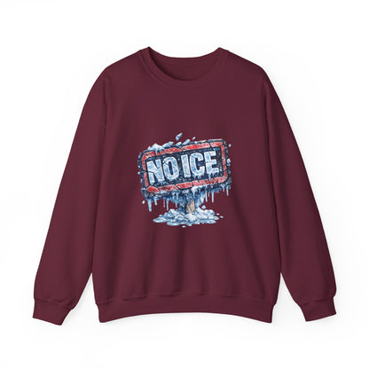 "NO ICE" Icy Graffiti Design Sweatshirt