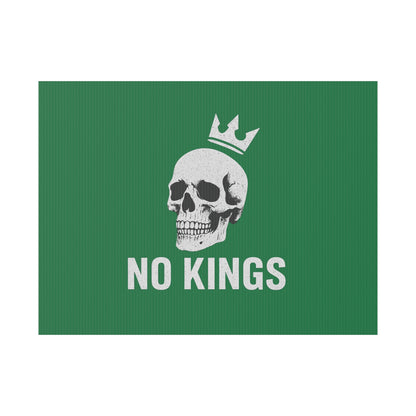 Dark Green Yard Sign - 'No Kings' Design