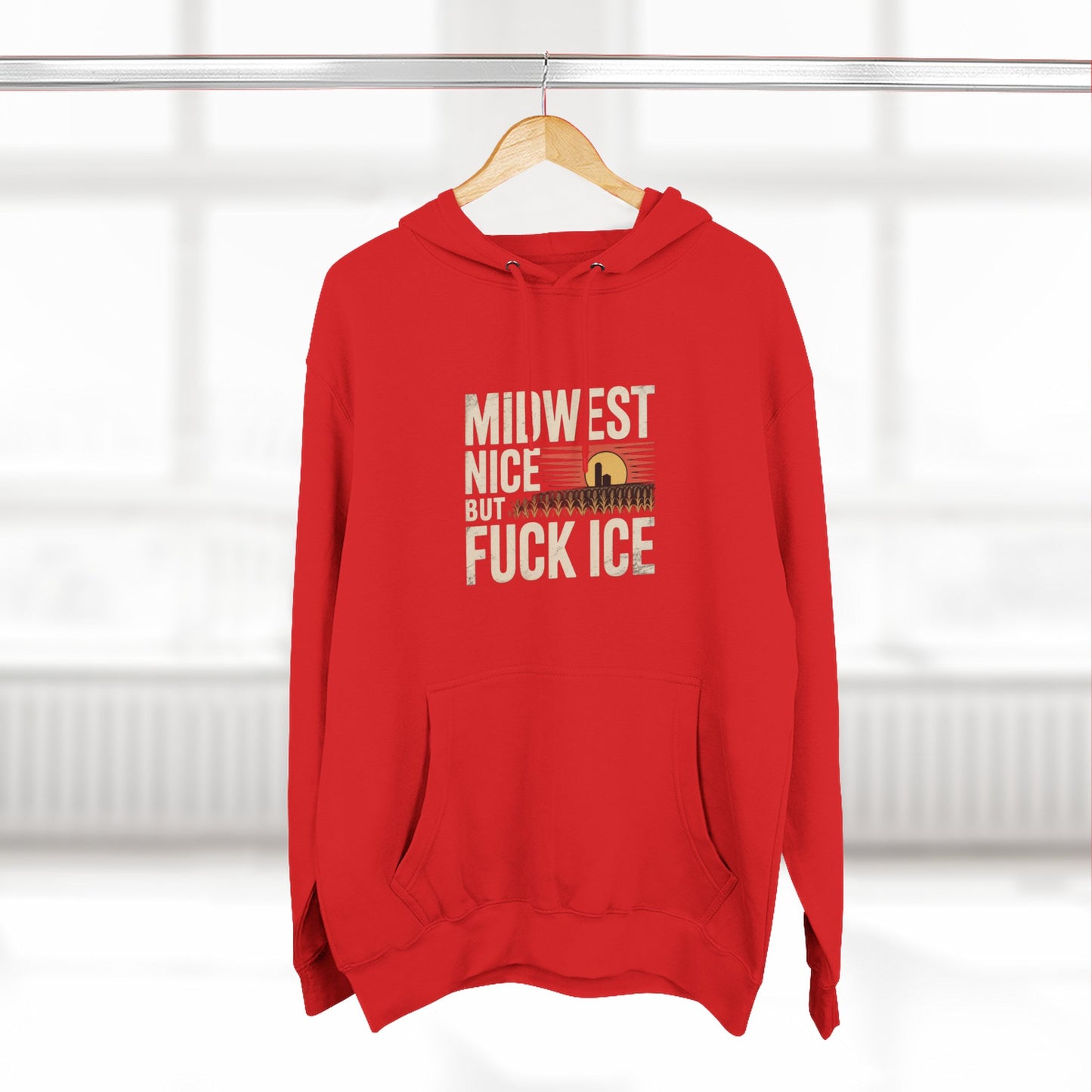 Midwest Nice But Fuck Ice Hoodie