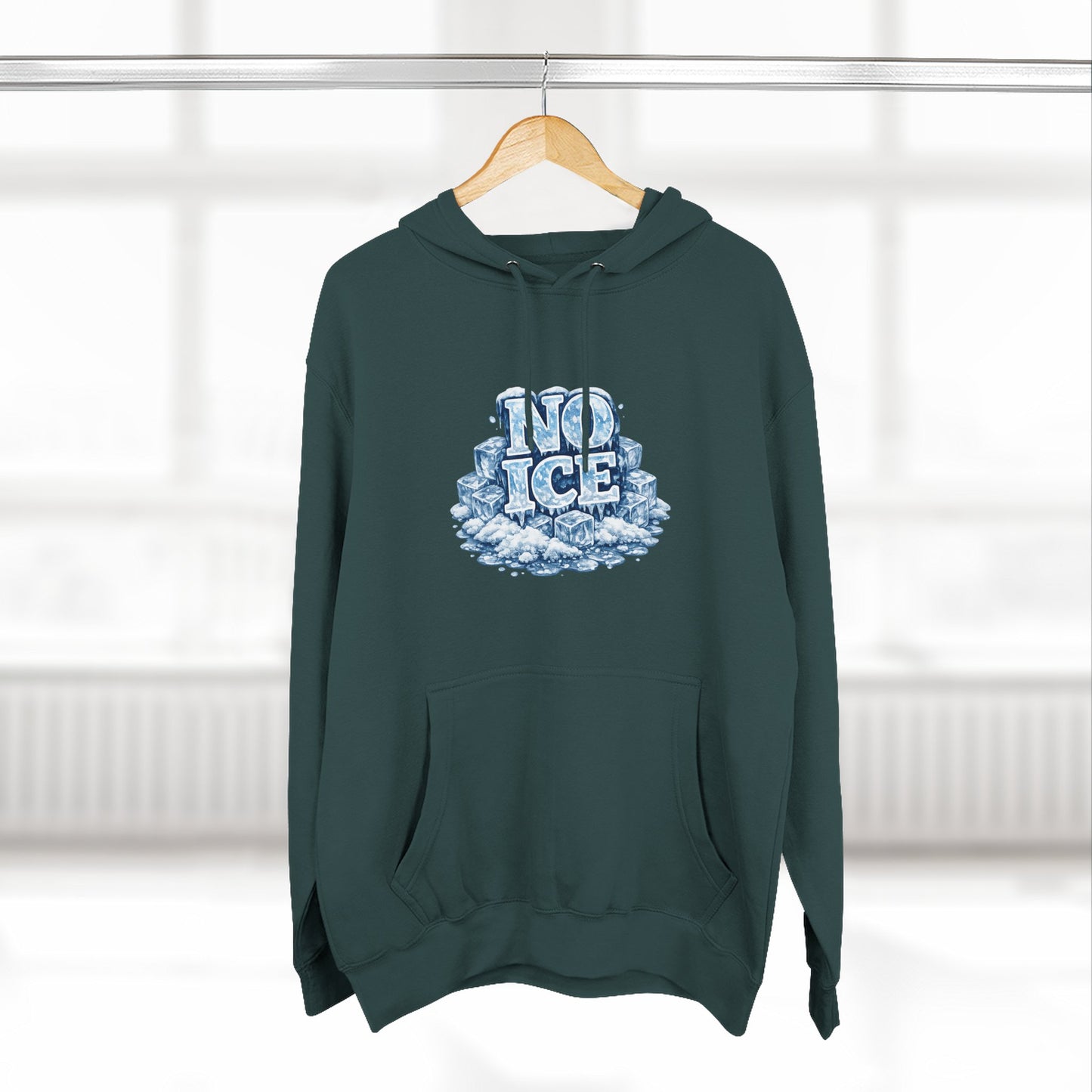 No ICE Graphic Hoodie — Funny Winter Climate Change Sweatshirt