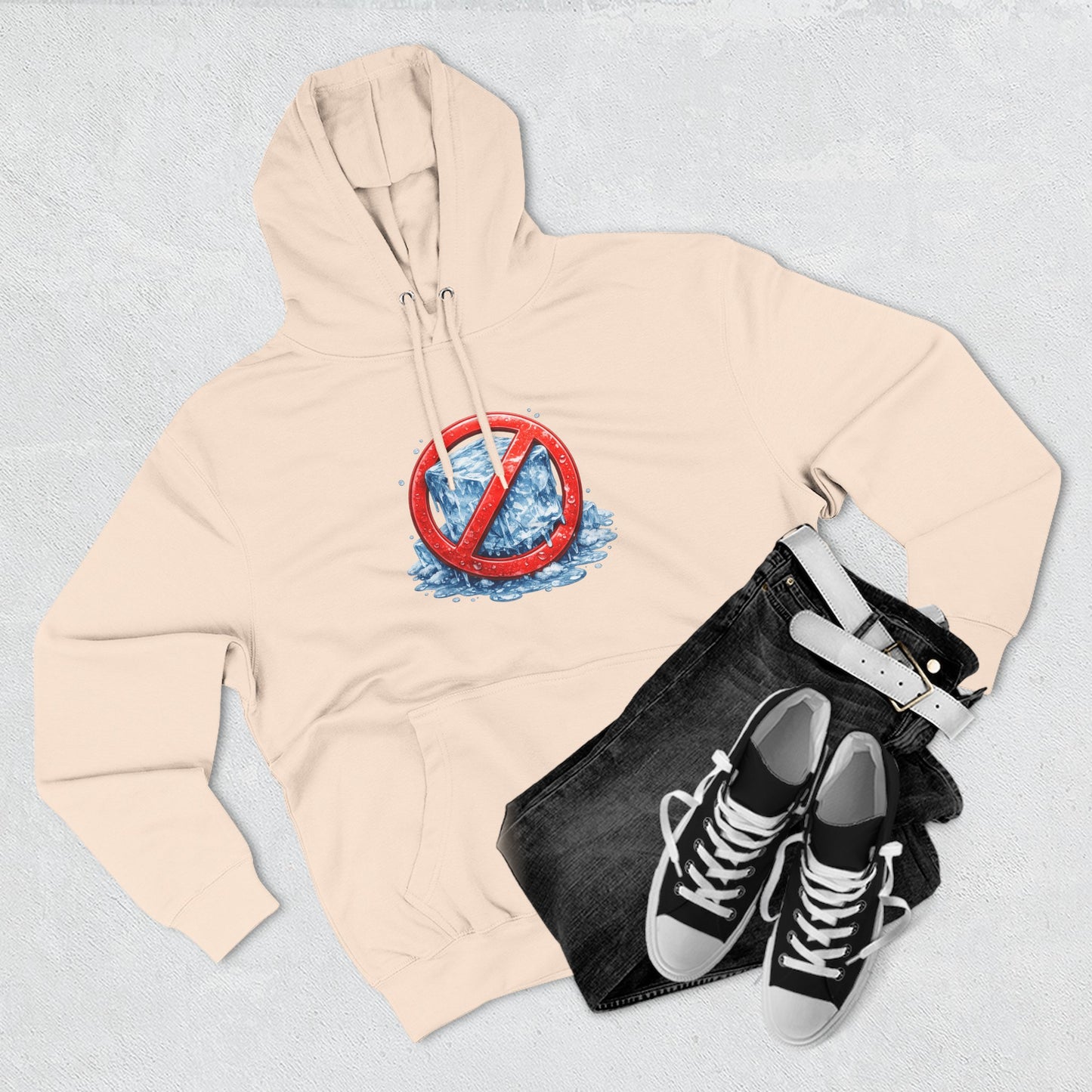 No ICE Hoodie — Anti-Ice Graphic Fleece Pullover
