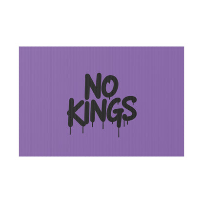 Light Purple Spray Paint No Kings Protest Yard Sign