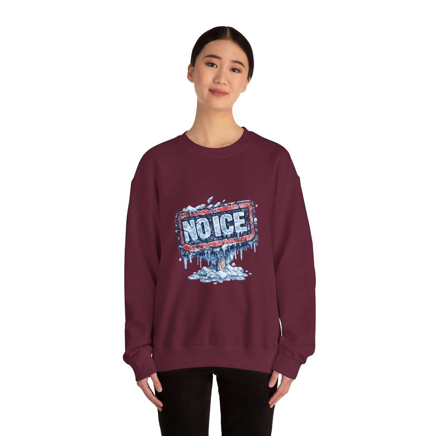 "NO ICE" Icy Graffiti Design Sweatshirt