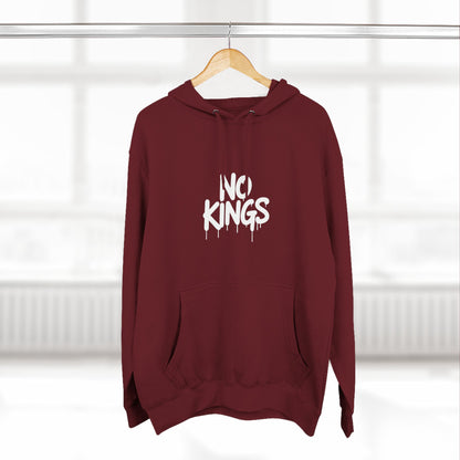 No Kings Spray Paint Protest Fleece Hoodie