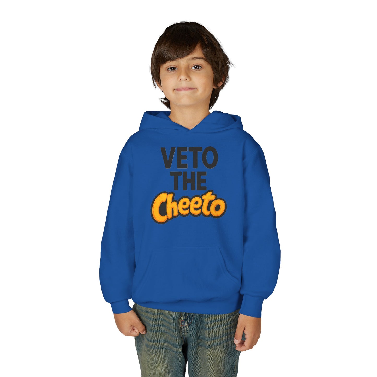 Veto the Cheeto Youth Hoodie – Tiny but Defiant