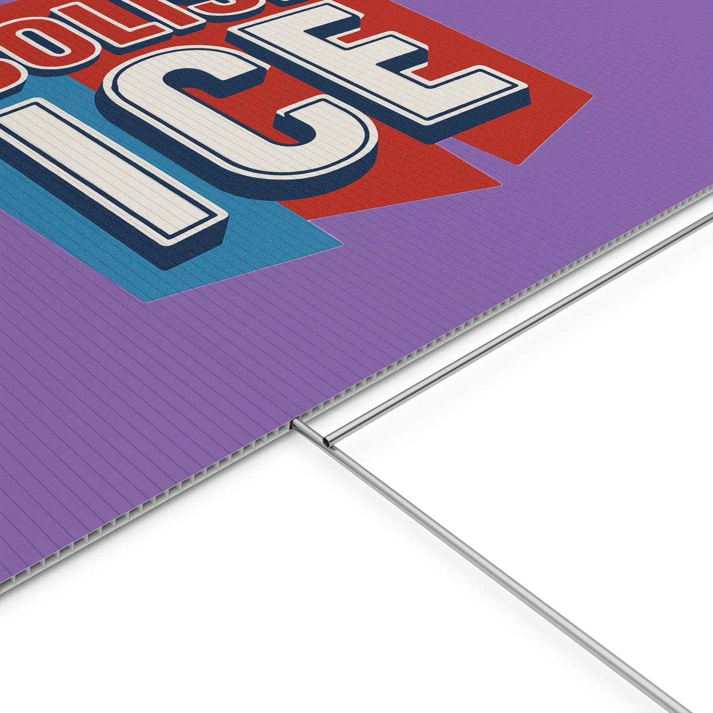 Light Purple Abolish ICE Yard Sign