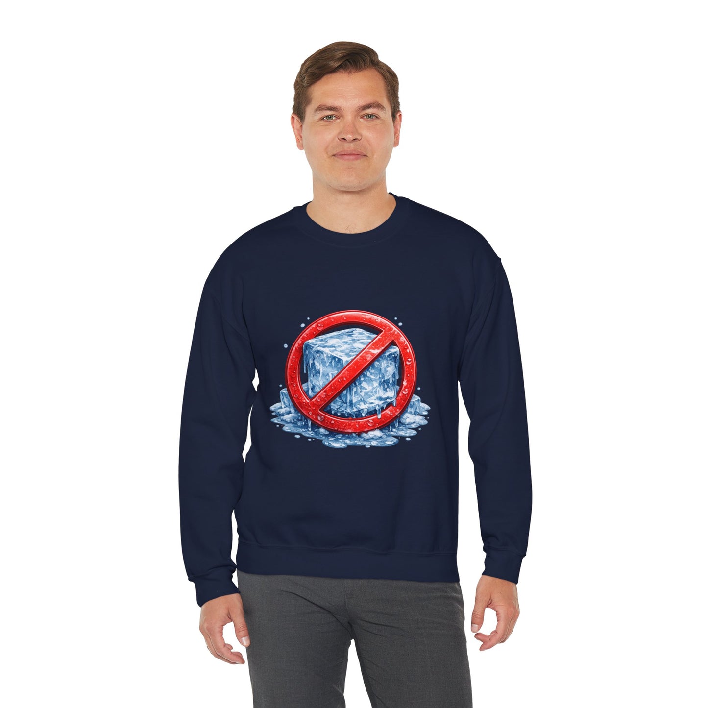 No ICE Crewneck Sweatshirt – Anti-Ice Graphic Pullover - protest sweatshirt from No Kings Store