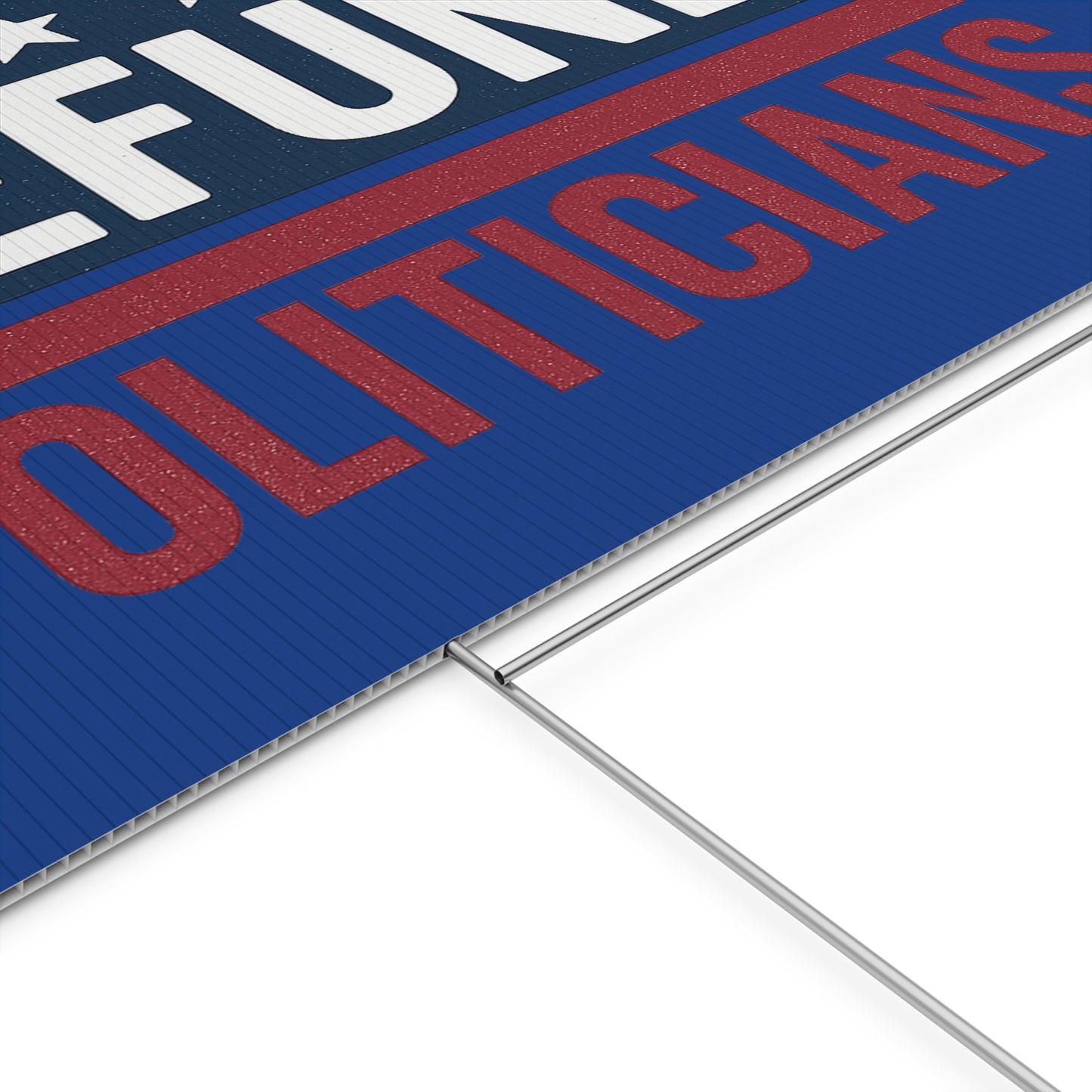 Dark Blue Defund Politicians yard sign