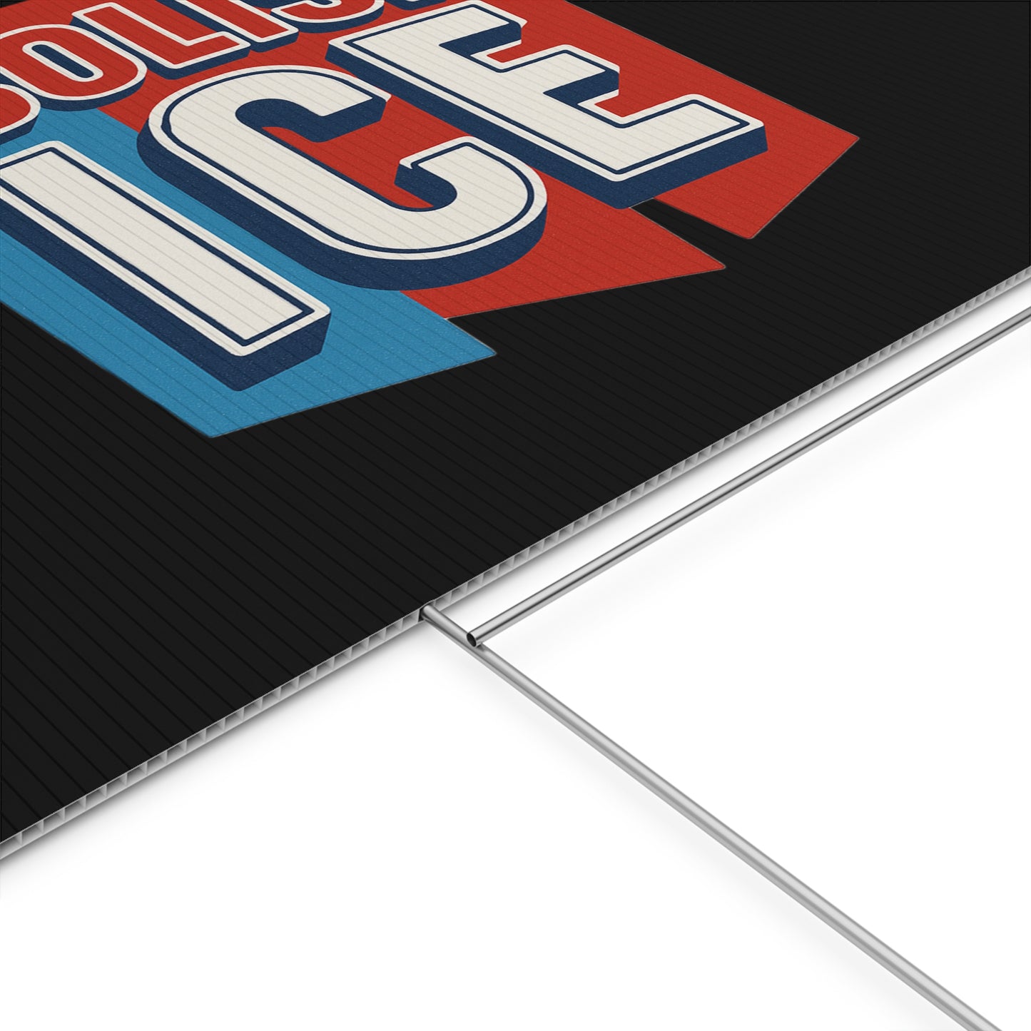 Black Abolish ICE Yard Sign