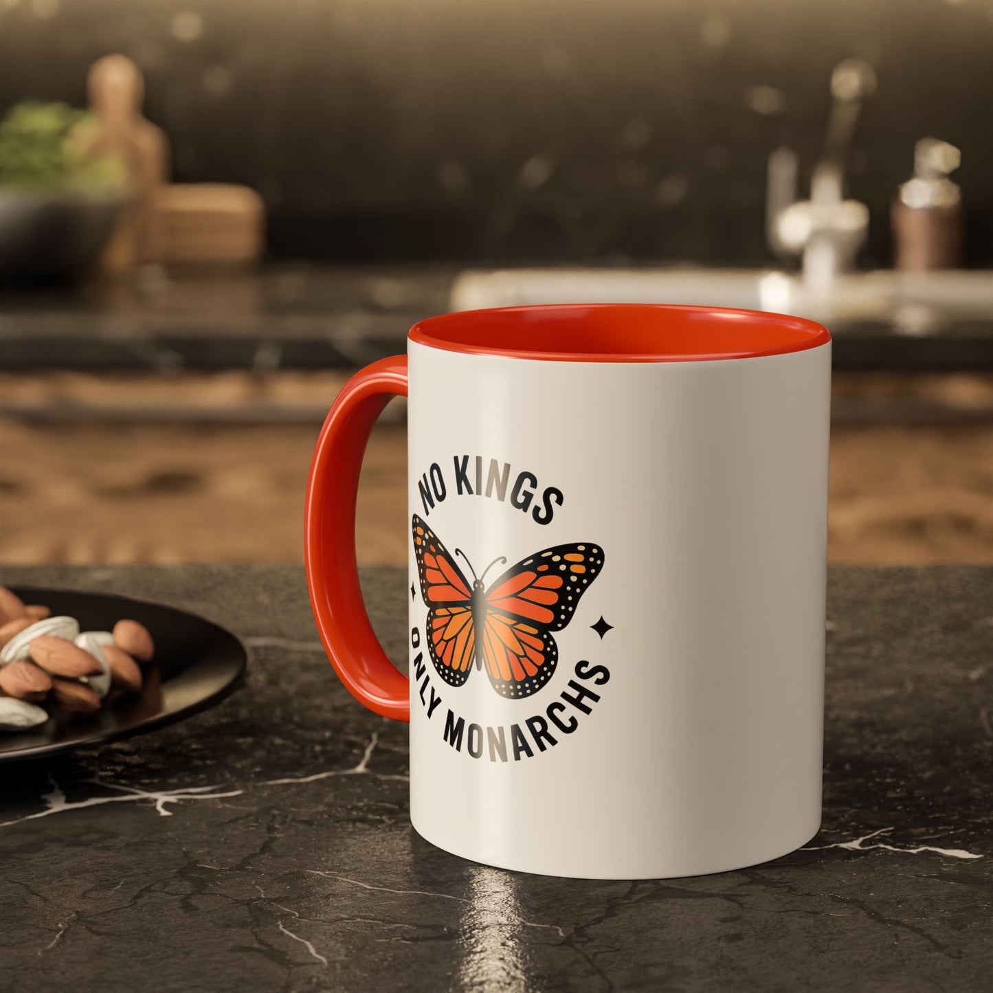 No Kings Only Monarchs Coffee Mug | Unique Gift for Nature Lovers, Personalized Mug for Home or Office, Eco-Friendly Drinkware, Perfect [...]