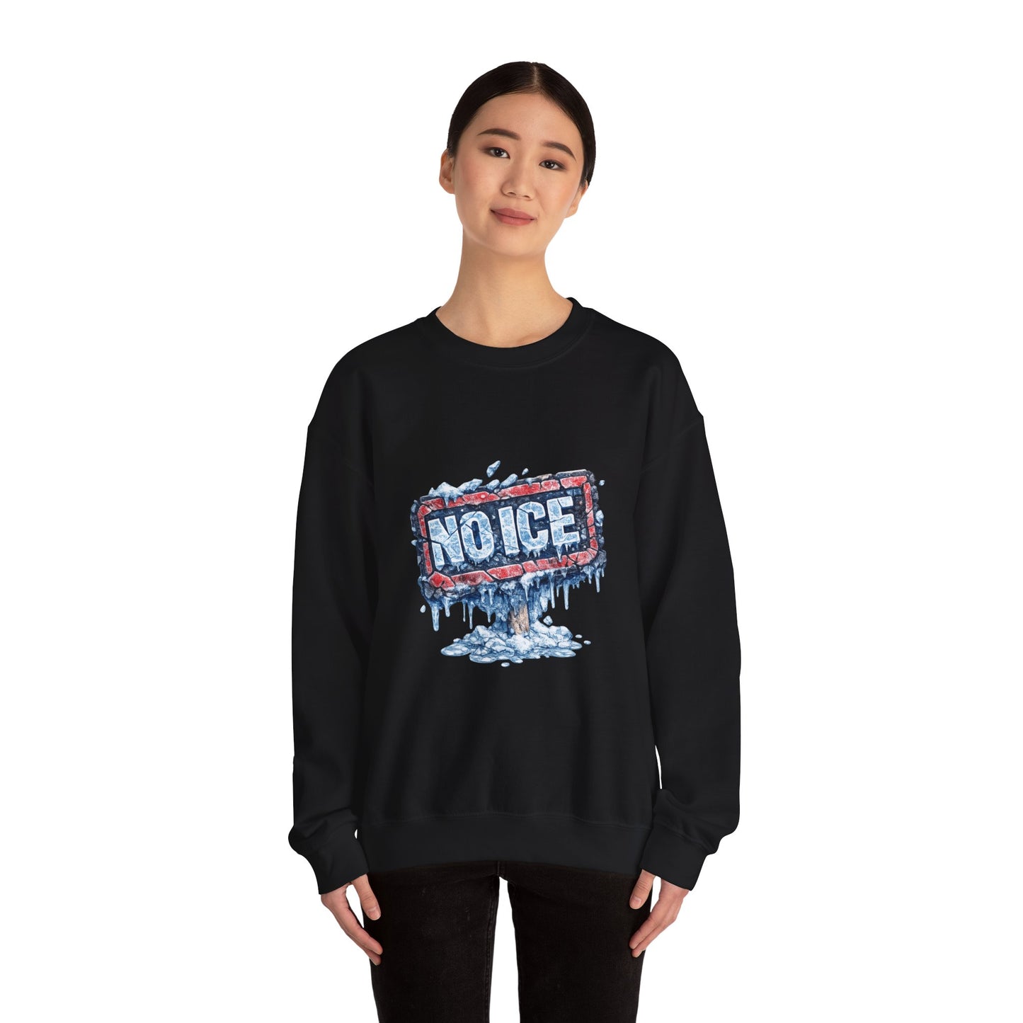 "NO ICE" Icy Graffiti Design Sweatshirt
