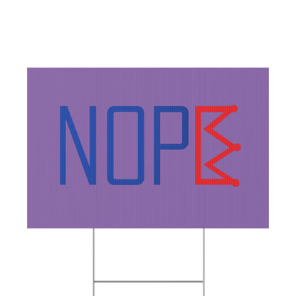 Light Purple NOPE Crown Yard Sign – Defy the Throne