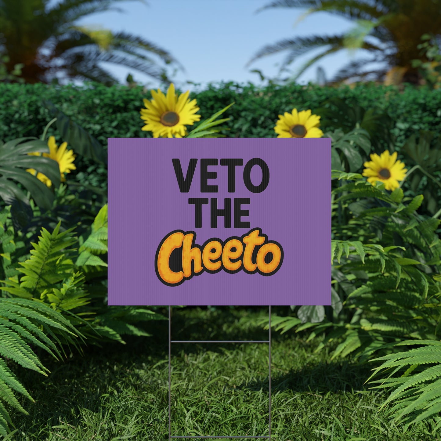 Light Purple Veto the Cheeto Yard Sign