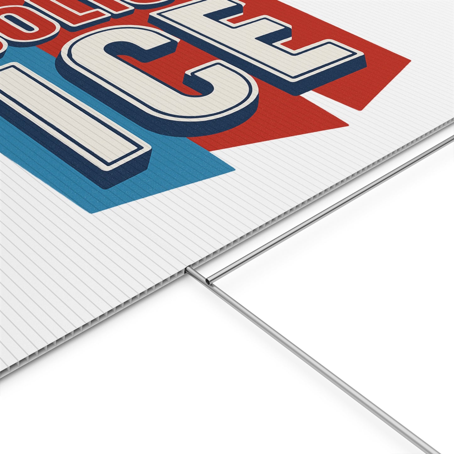 White Abolish ICE Yard Sign