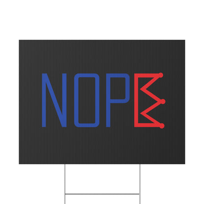 Black NOPE Crown Yard Sign – Defy the Throne