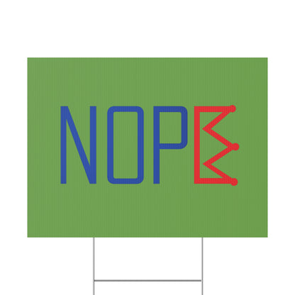 Green NOPE Crown Yard Sign – Defy the Throne