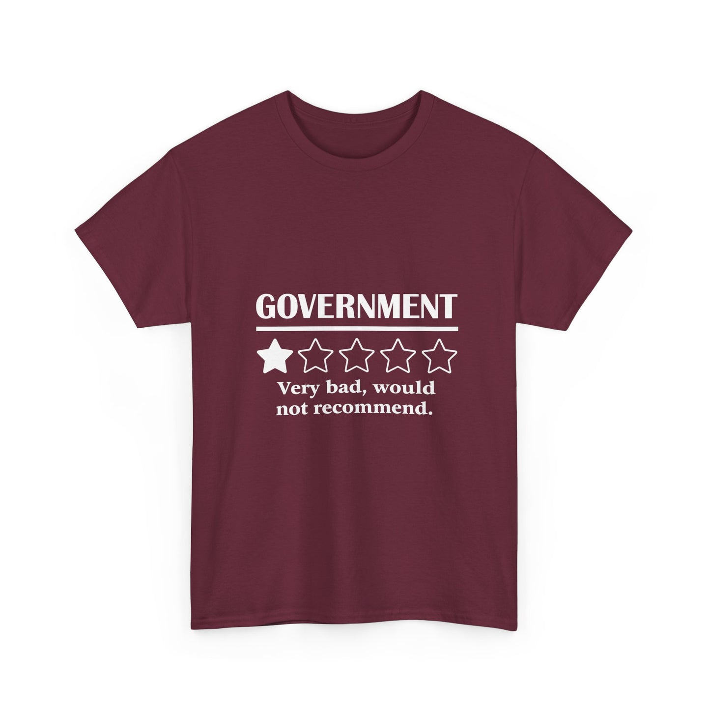 Government 1 of 5 Stars Would Not Recommend