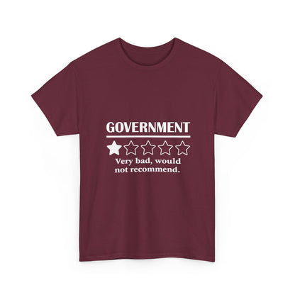 Government 1 of 5 Stars Would Not Recommend