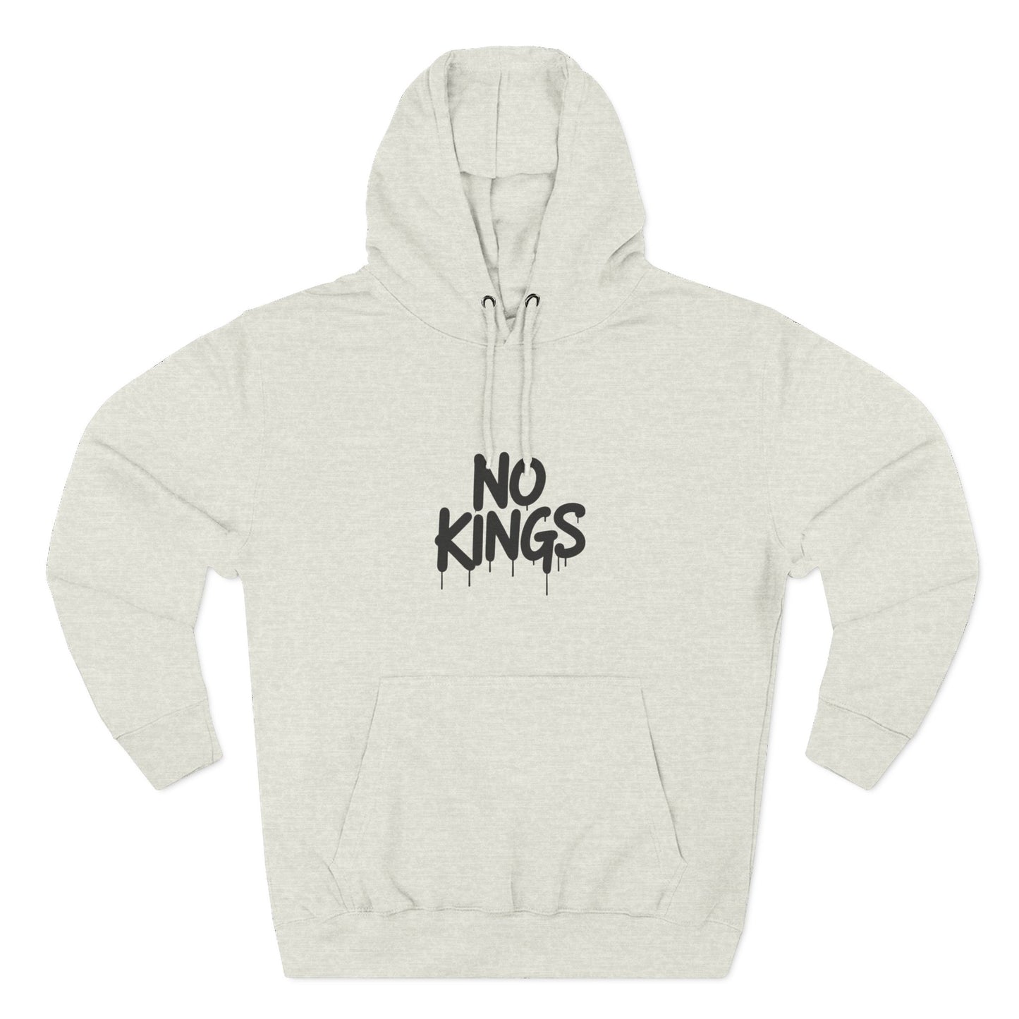 No Kings Spray Paint Protest Fleece Hoodie