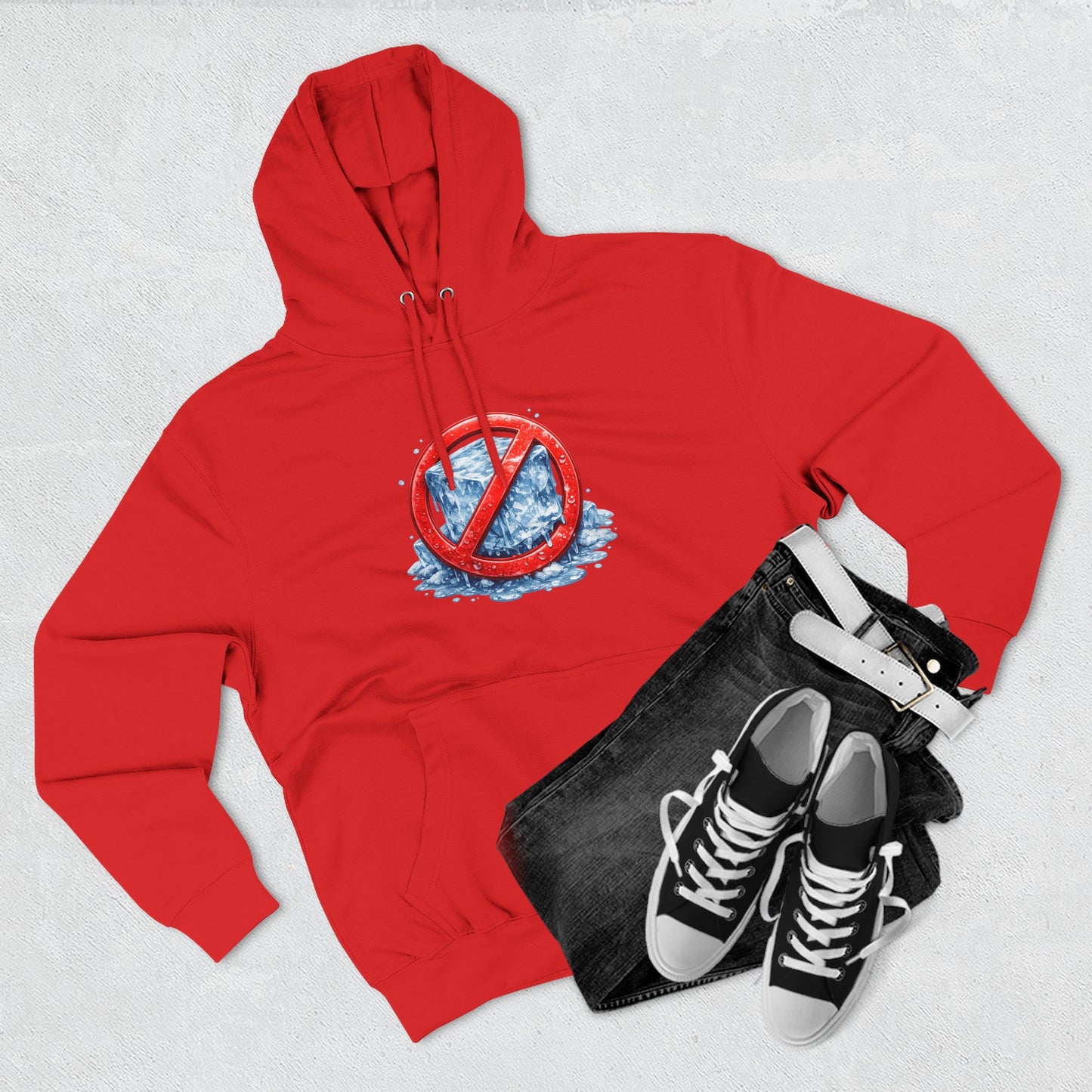 No ICE Hoodie — Anti-Ice Graphic Fleece Pullover