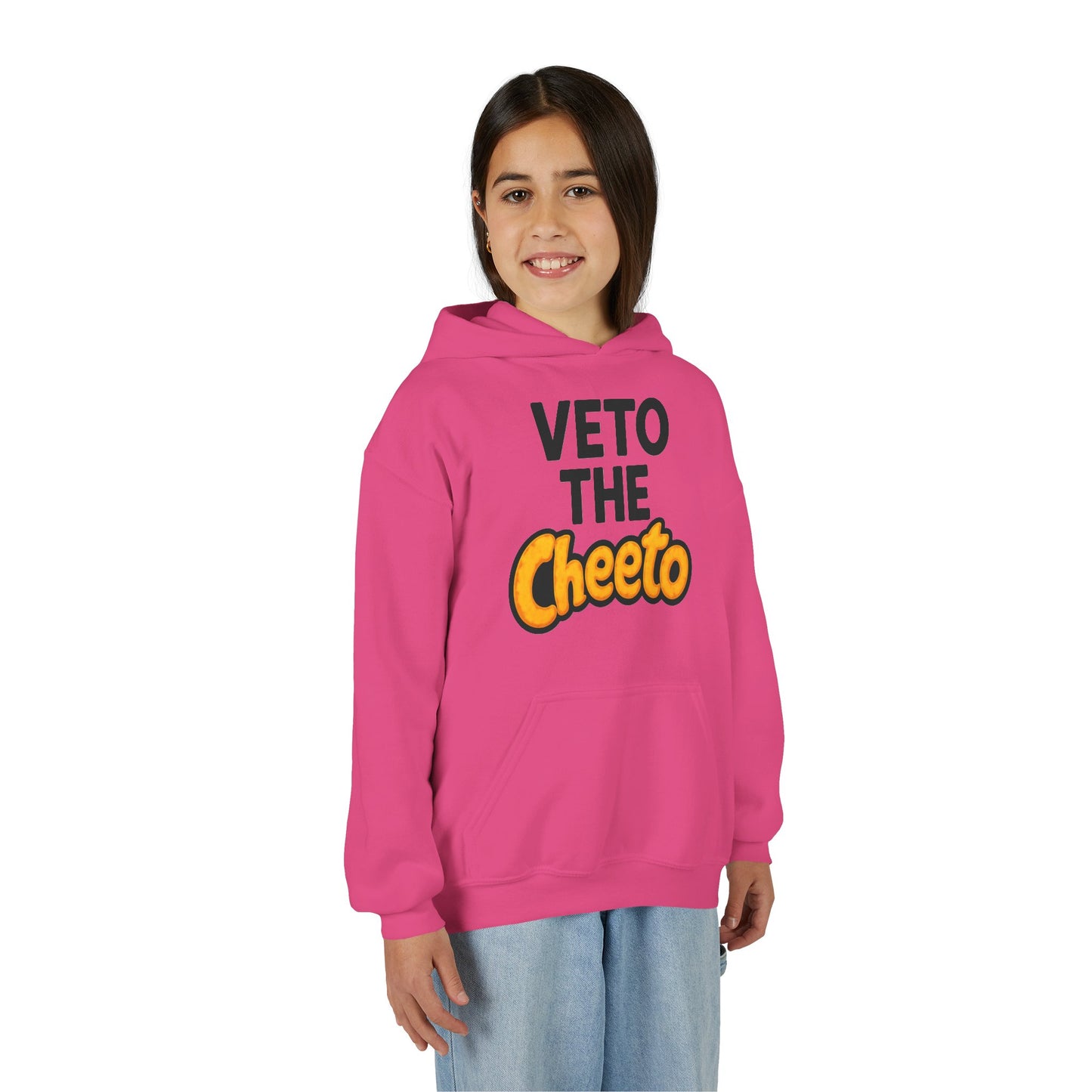 Veto the Cheeto Youth Hoodie – Tiny but Defiant