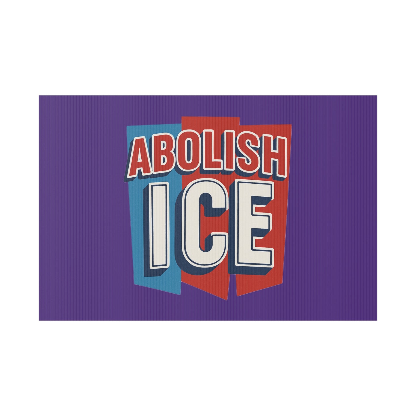 Dark Purple Abolish ICE Yard Sign
