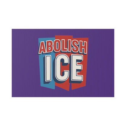 Dark Purple Abolish ICE Yard Sign