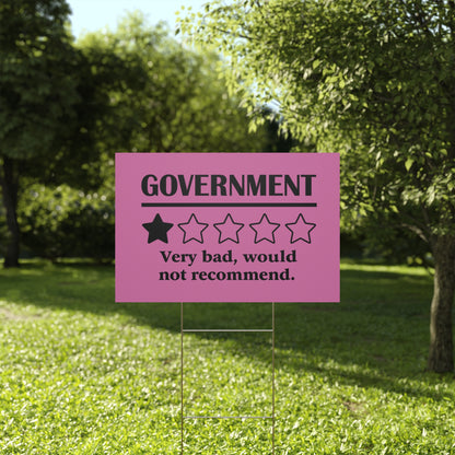 Pink Yard Sign - 1/5 Stars Would Not Recommend