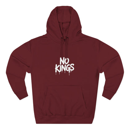 No Kings Spray Paint Protest Fleece Hoodie