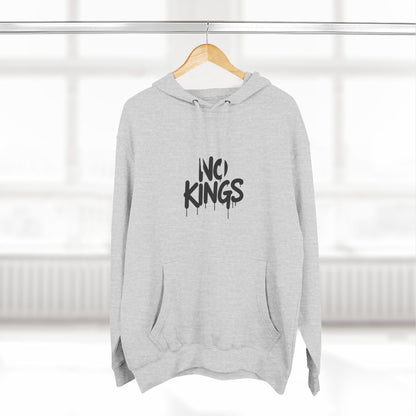 No Kings Spray Paint Protest Fleece Hoodie