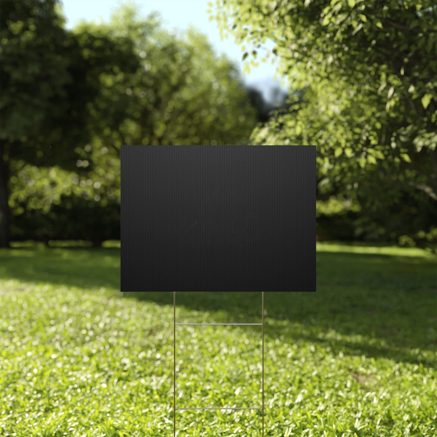 Black Spray Paint No Kings Protest Yard Sign