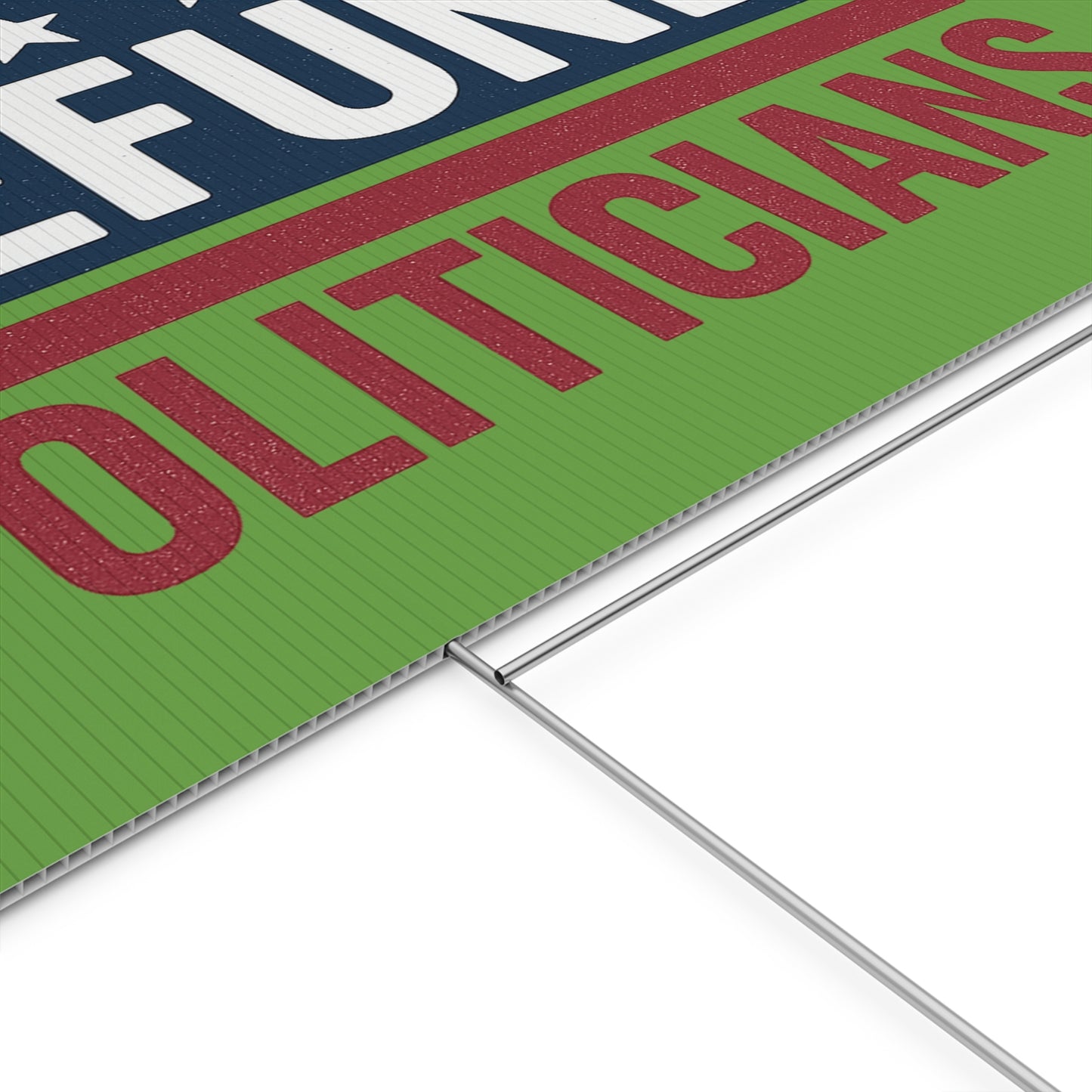 Light Green Defund Politicians yard sign