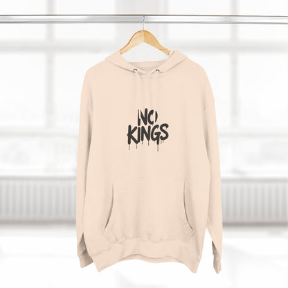 No Kings Spray Paint Protest Fleece Hoodie