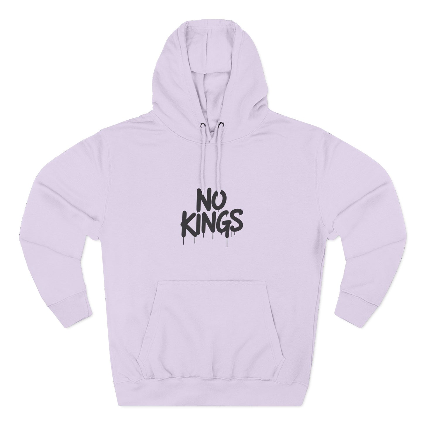 No Kings Spray Paint Protest Fleece Hoodie
