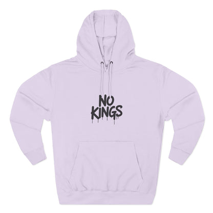 No Kings Spray Paint Protest Fleece Hoodie