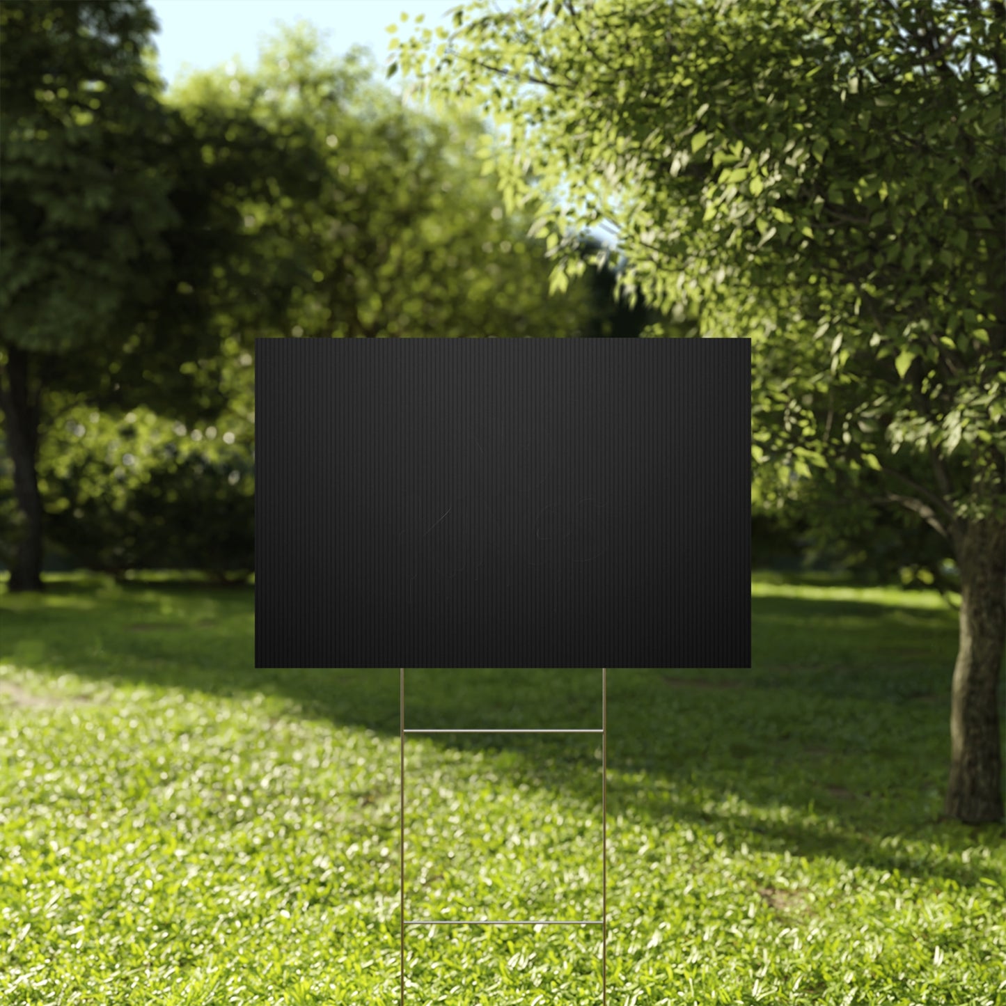Black Spray Paint No Kings Protest Yard Sign