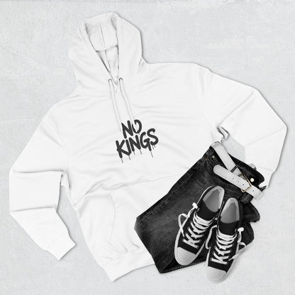 No Kings Spray Paint Protest Fleece Hoodie